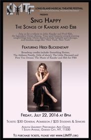 Sing Happy - The Songs of Kander and Ebb Featuring Heidi Blickenstaff show poster
