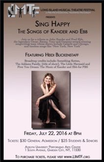 Sing Happy - The Songs of Kander and Ebb Featuring Heidi Blickenstaff
