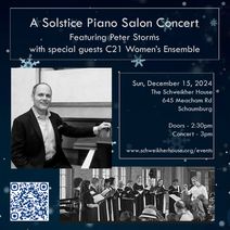 Peter Storms with special guests C21 Women's Ensemble - A Solstice Concert at Schweikher House