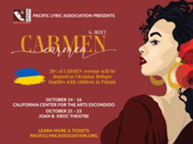 Pacific Lyric Association Presents “Carmen” October 14-23, 2022 show poster