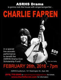 Singer/Songwriter CHARLIE FARREN: A Fundraiser for ASRHS Drama Scholarship Fund