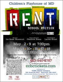 RENT School Edition show poster