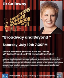 Liz Callaway in Broadway and Beyond: Hamptons Summer Songbook By the Sea
