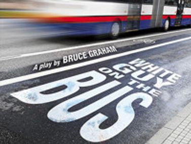 White Guy on the Bus show poster