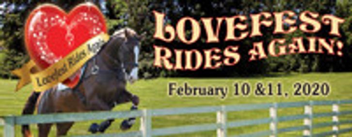 “Lovefest Rides Again” show poster