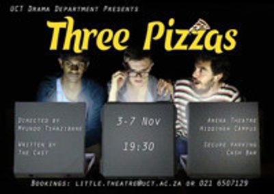 THREE PIZZAS show poster