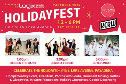 Holidayfest! Pasadena, CA. December 6th, 2025 show poster