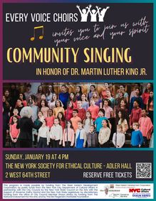 Community Singing For Martin Luther King Jr. Day show poster