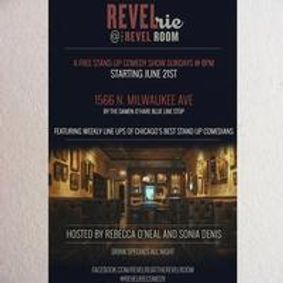Revelrie @ The Revel Room | free stand up comedy Sundays in Wicker Park! 8/9 show poster