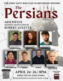 THE PERSIANS by Aeschylus Adapted by Robert Auletta show poster