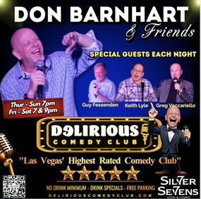 Delirious Comedy Club show poster