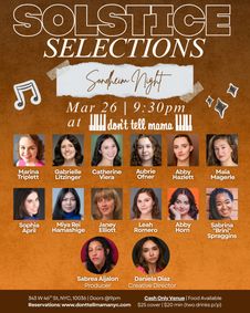 Solstice Selections-Sondheim night show poster