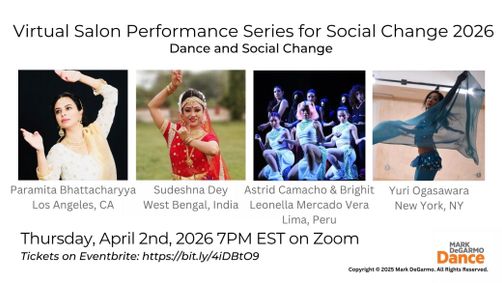 Virtual Salon Performance Series for Social Change - April 2026 Season Finale show poster