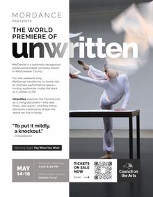 MorDance's World Premier of Unwritten show poster