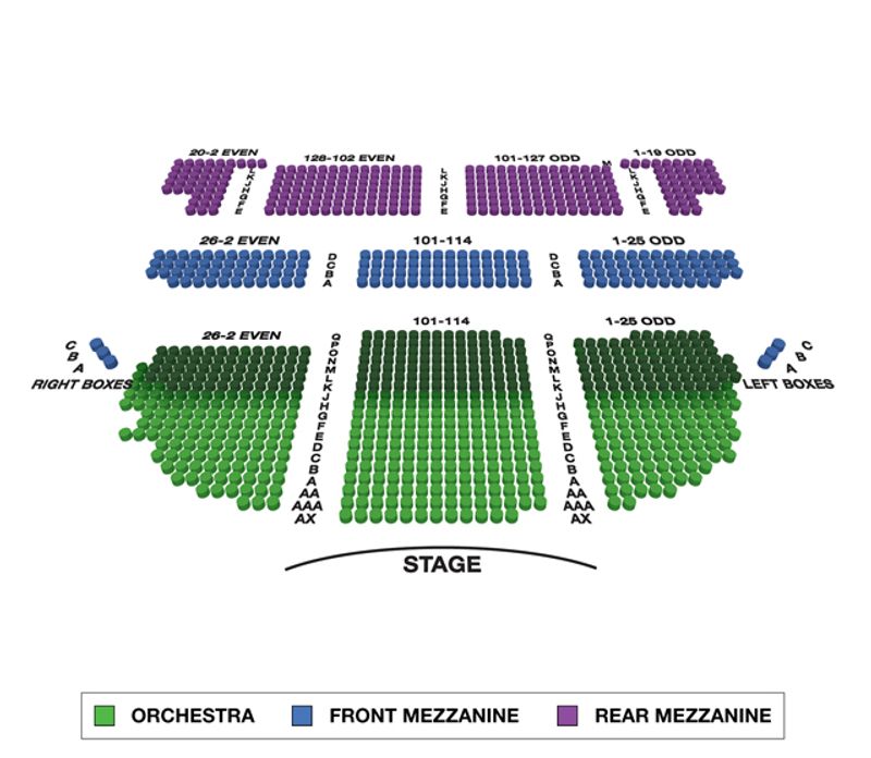 Brooks Atkinson Theatre (Broadway) Seating Chart
