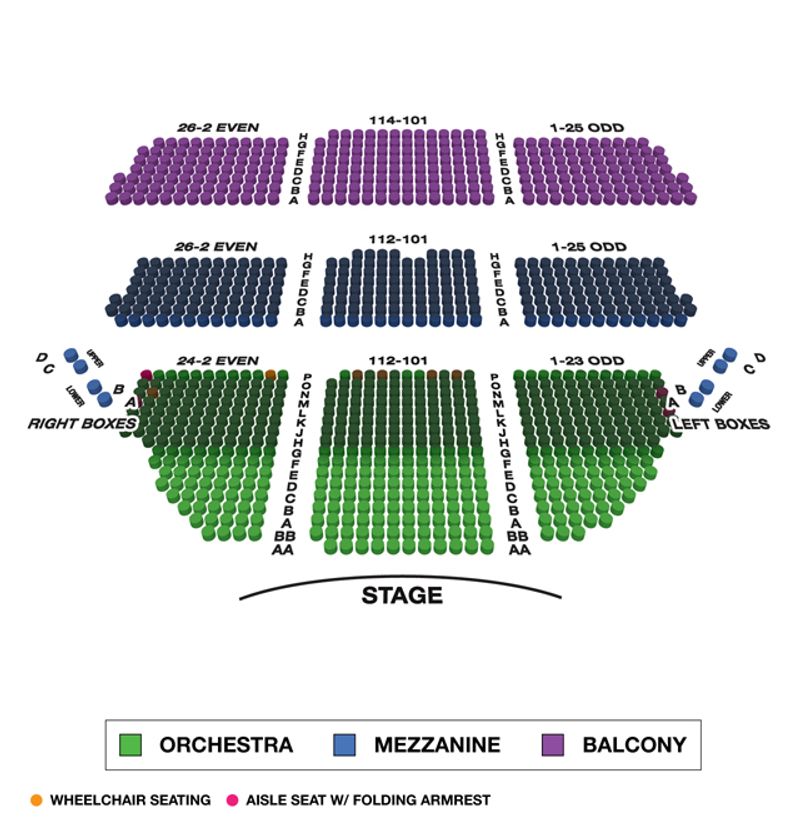 James Earl Jones Theater (Broadway) Seating Chart