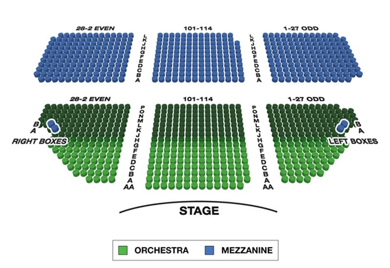 Music Box Theatre (Broadway) Seating Chart