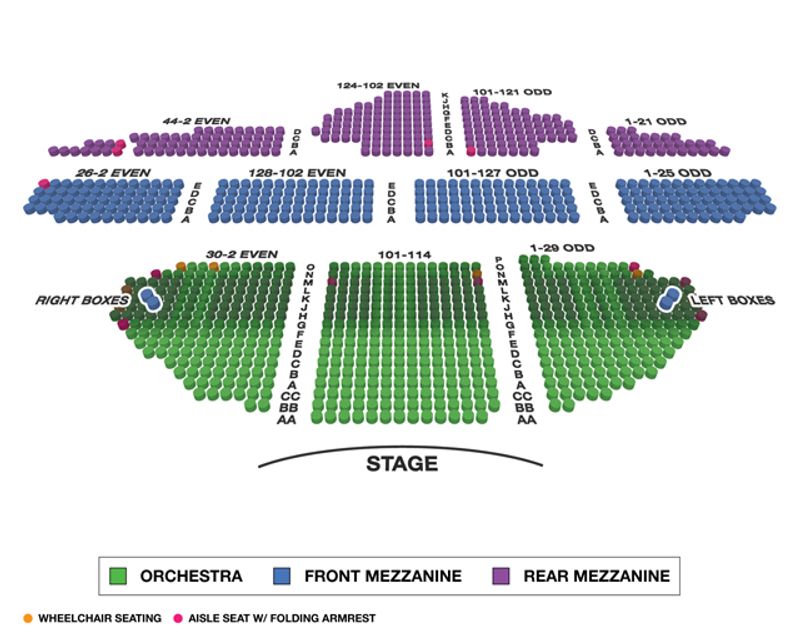 Ambassador Theatre (Broadway) Seating Chart