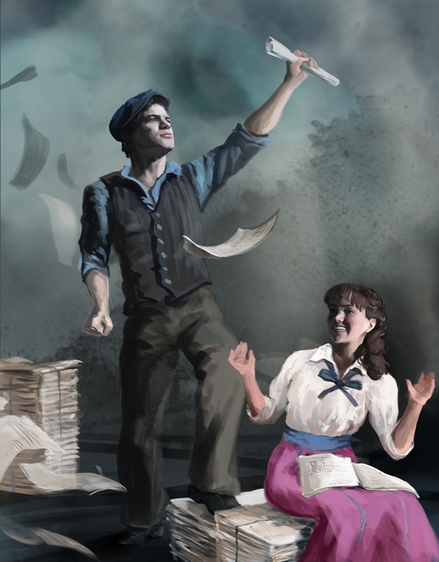 NEWSIES Stage Art 640