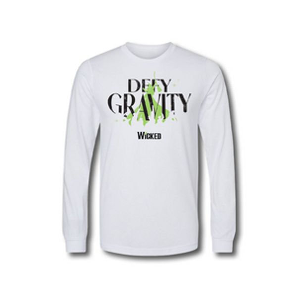 Wicked Unisex Defy Gravity White Long Sleeve Photo