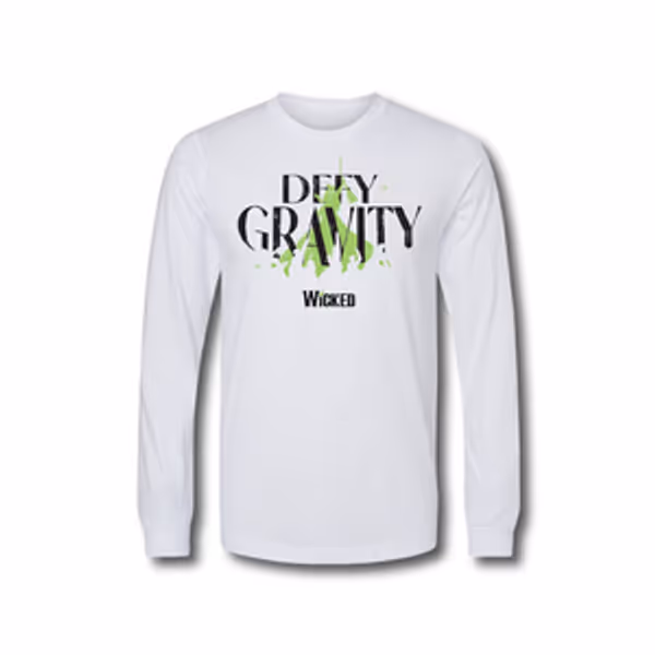 Wicked Unisex Defy Gravity White Long Sleeve Photo