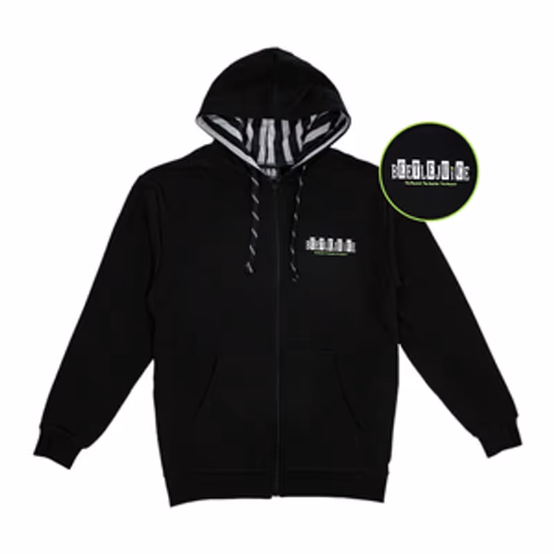 Beetlejuice Its Showtime Striped Hoodie image