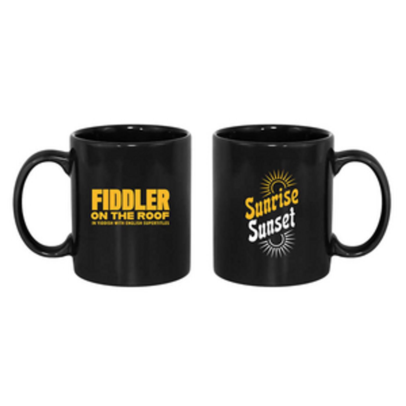 Fiddler on the Roof in Yiddish Sunrise Sunset Mug image