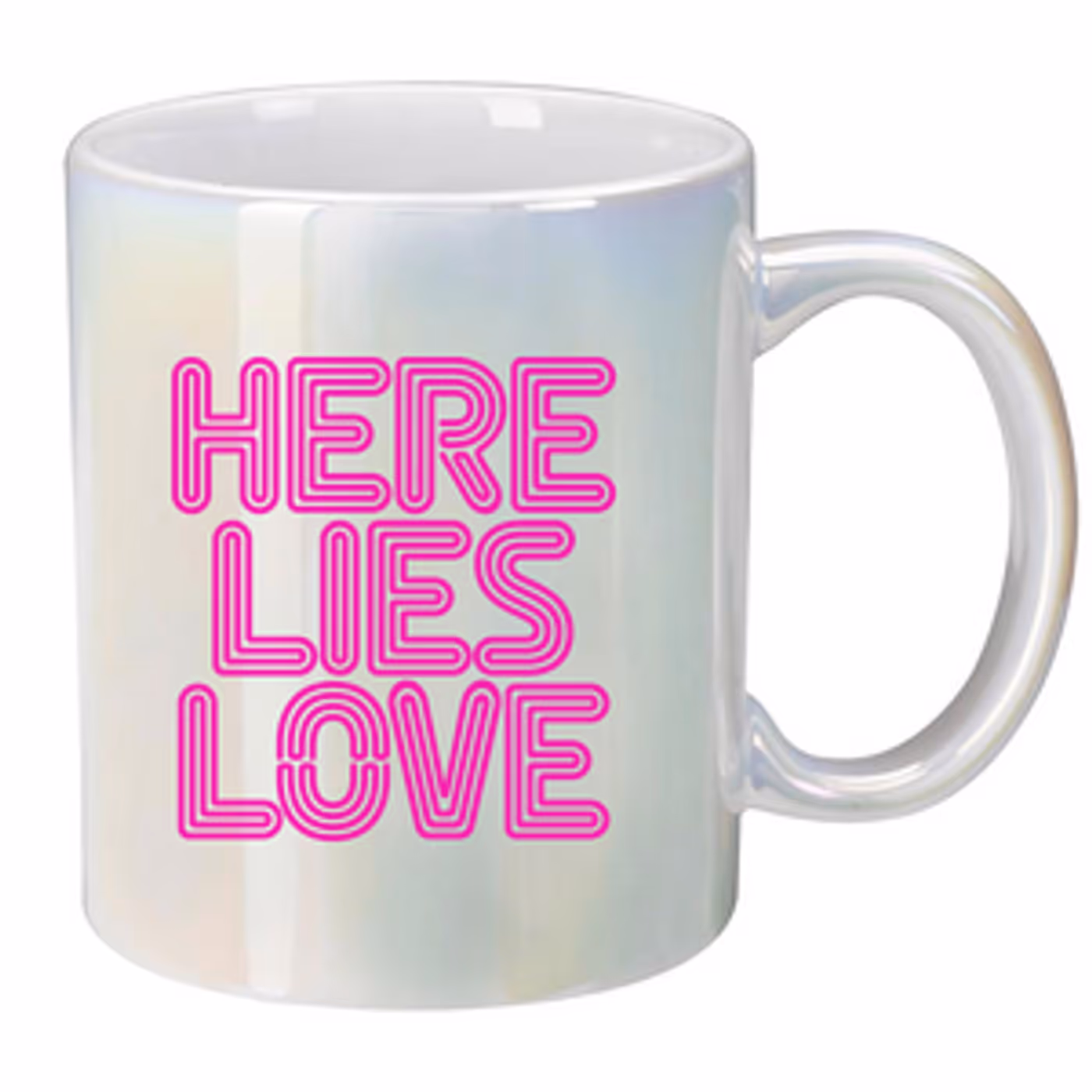 Here Lies Love Logo Mug image