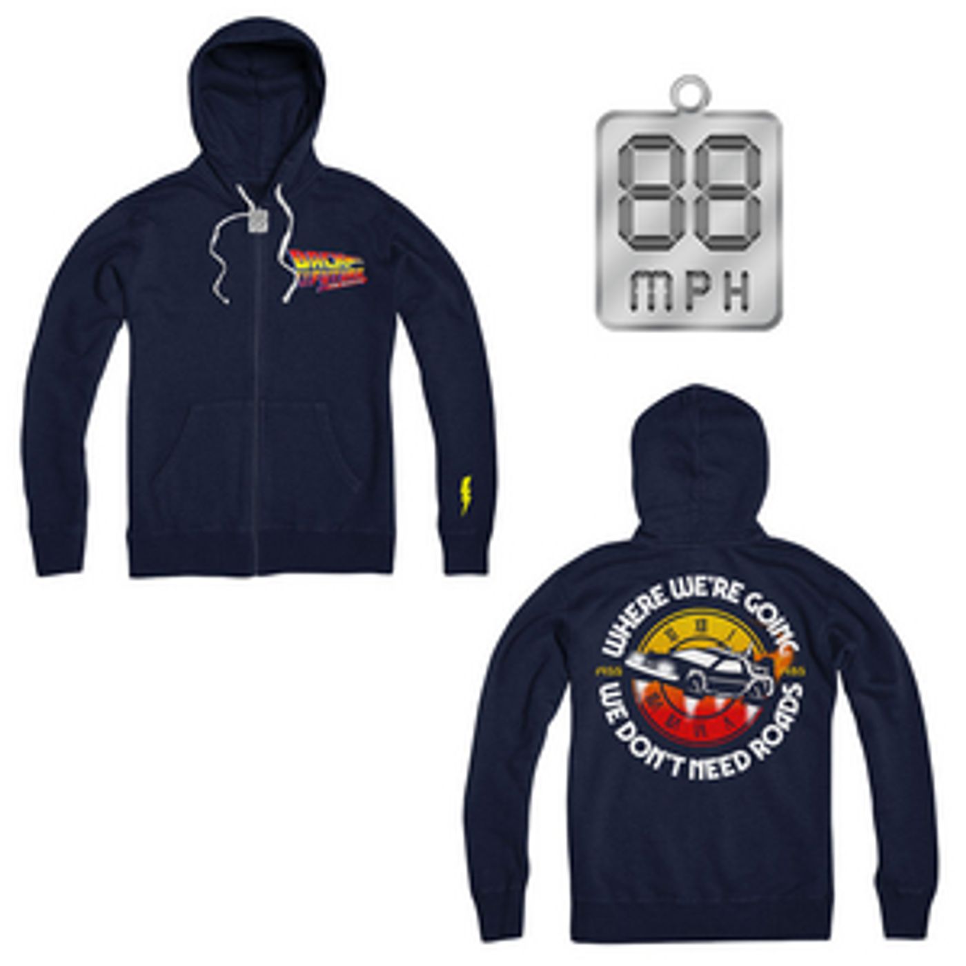 Back to the Future the Musical Don't Need Roads Zip Hoodie image