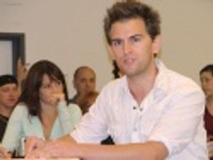 Daniel Reichard (Bob Gaudio) serves as narrator
for part of the show. Photo