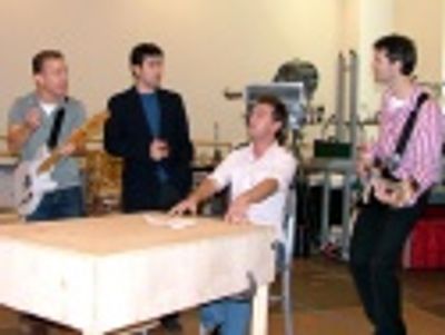 ...who quickly join in for the song. (l-r) Christian Hoff (Tommy DeVito),
John Lloyd Photo