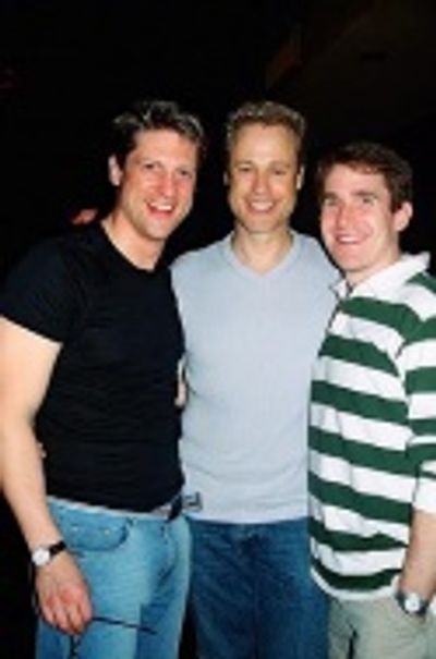 Christopher Sieber, Glenn Connolly and Chris' partner Kevin Burrows

 Photo