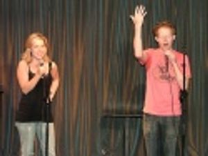 Jessica-Snow Wilson and Jesse sing "Suddenly Seymour"
during sound check.... Photo