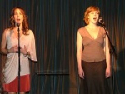 Janine LaManna and Kate Baldwin perform "Where You Go" -
a song from "Harmony" writt Photo