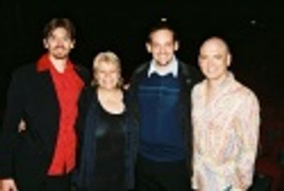 Nick Micozzi, Penny Landau (PR Rep Extraordinaire!),
Jason Bowcutt and Charles Busch Photo