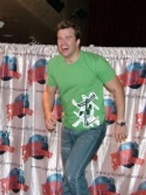 Danny Gurwin races out from backstage Photo