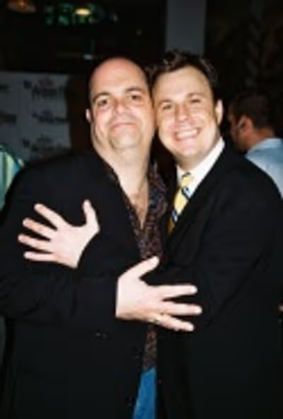 Brad Oscar and Brooks Ashmanskas (Owen O'Malley) Photo