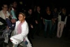 Brynn Williams makes her way around the circle  Photo