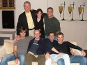 (top l-r) 108 author Dan Clancy, with composer Lynn Portas and Director Sam Viverito. Photo