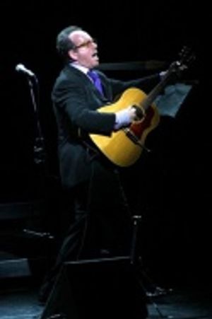 The night's cast joining Elvis on stage for the finale... Photo