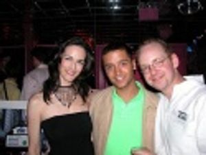 Charlotte Cohn with Queer Eye's Jai Rodriguez and Jamie McGonnigal, Founding Producer Photo