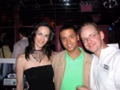 Charlotte Cohn with Queer Eye's Jai Rodriguez and Jamie McGonnigal, Founding Producer Photo