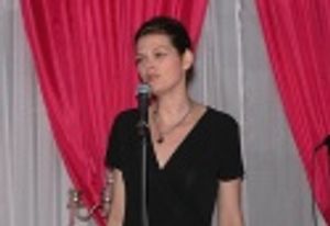 Kate Shindle helped bring the evening to a close accompanied by Bat Boy composer Larr Photo