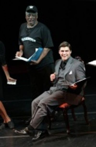 Ira Hawkins (Coach Van Buren) and Deven May (Mr. Welch) strike a deal Photo