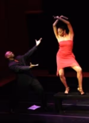 Alton F. White and Stephanie Pope Caffey in "A Little Brains, A Little Talent" Photo