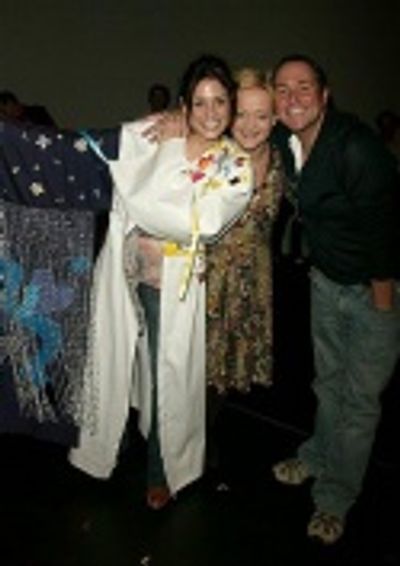 Michael Ball and Maria Friedman congratulating Elena Photo