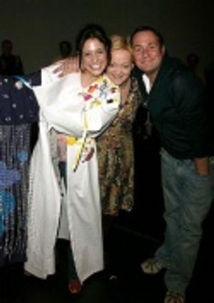 Michael Ball and Maria Friedman congratulating Elena Photo