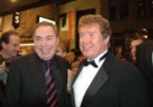 Andrew Lloyd Webber and Michael Crawford, who arrived together Photo