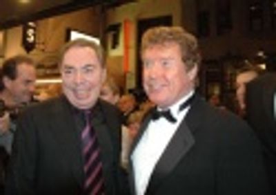 Andrew Lloyd Webber and Michael Crawford, who arrived together Photo
