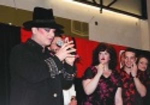 Boy George and the Taboo cast at the close of the performance Photo